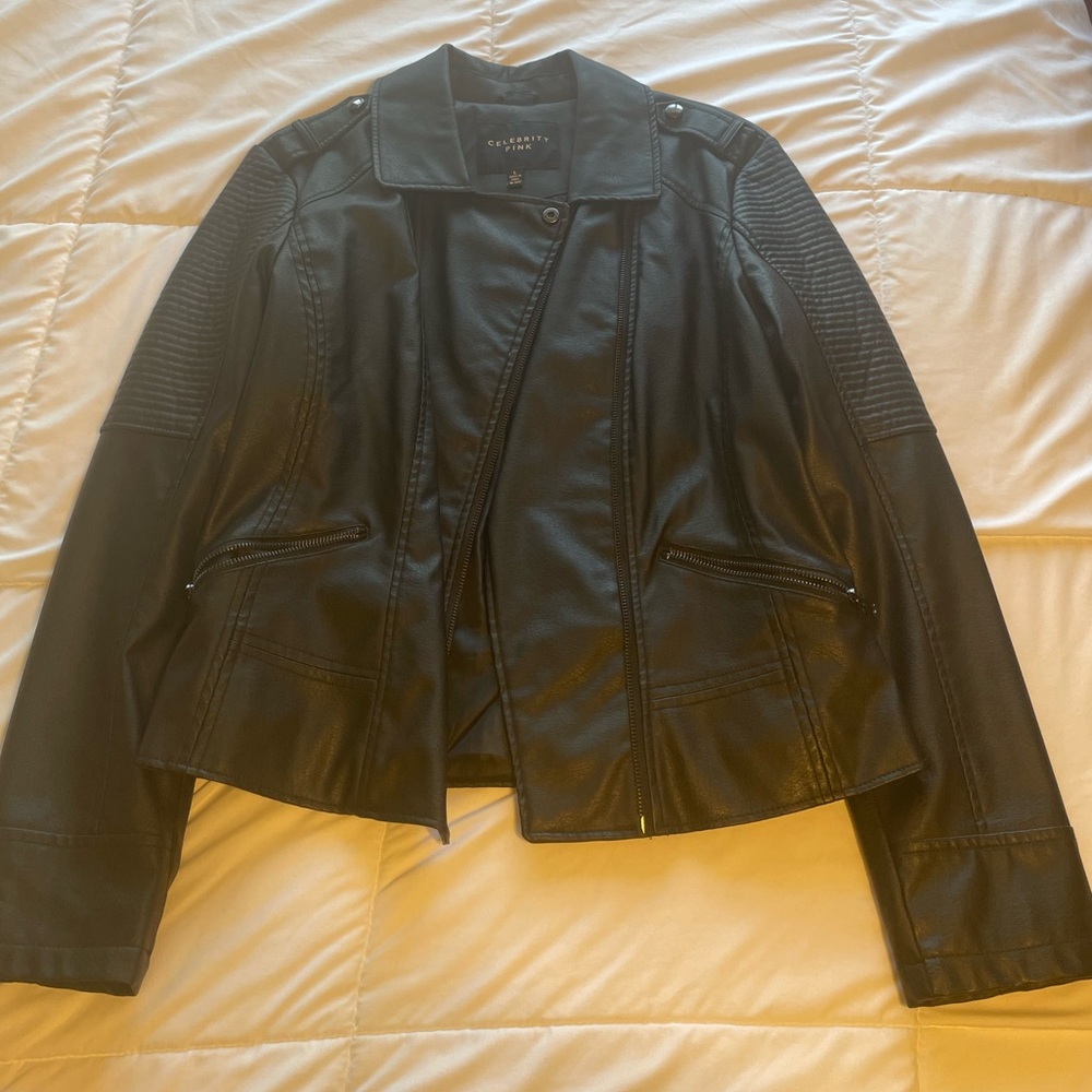 Celebrity Pink Faux Leather Jacket